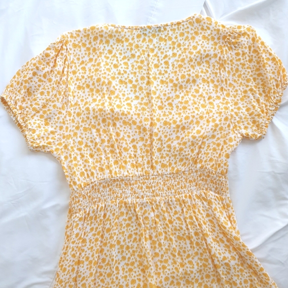 Cotton On yellow floral summer dress, size 4 - Picture 4 of 8